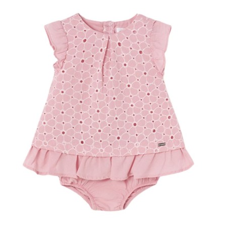 Rochii - Rochie perforata - Roz