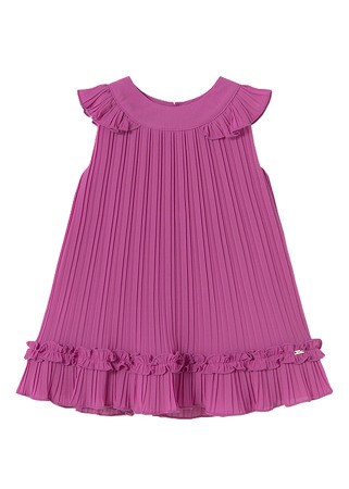 Rochii - Rochie plisata cu volane - roz - Mayoral  3 ani