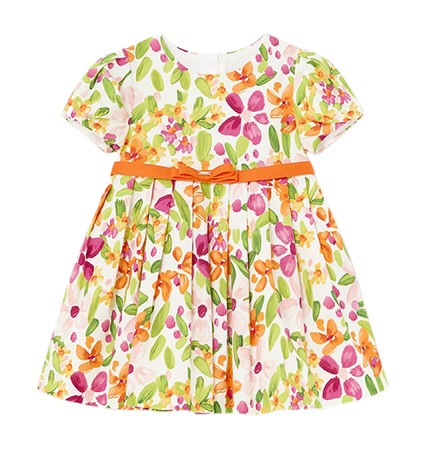 Rochii - Rochie satin, imprimeu flori