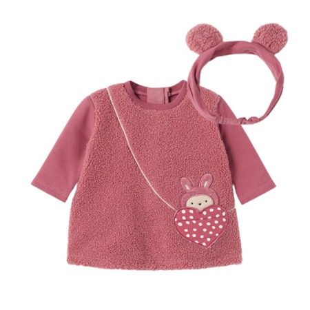 Haine  Incaltaminte Accesorii - Rochita blanita + benita - Mayoral  12 luni (80 cm)