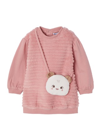 Rochii - Rochita blanita + Gentuta ursulet - Mayoral  3 ani