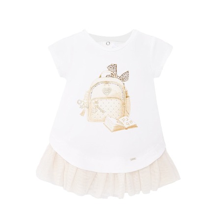 Haine  Incaltaminte Accesorii - Rochita cu fustita tul bej 3 ani