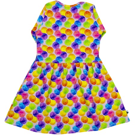 Rochita cu maneca lunga imprimeu buline colorate 92 cm (18-24 luni) [2]