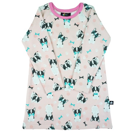 Haine  Incaltaminte Accesorii - Rochita cu maneca lunga imprimeu Catelusi 122 cm (6-7 ani)