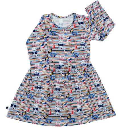 Rochita cu maneca lunga imprimeu iepurasi  122 cm (6-7 ani) [1]