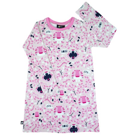 Rochita cu maneca lunga imprimeu Tigri roz 98 cm (2-3 ani) [1]