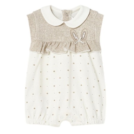 Salopete - Salopeta cu guler din bumbac sustenabil urechi iepuras - Mayoral 2-4luni