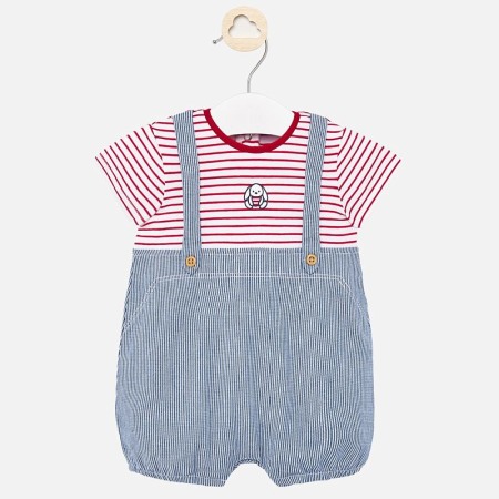 Salopete - Salopeta Dungi rosu albastru - Mayoral  4-6 luni
