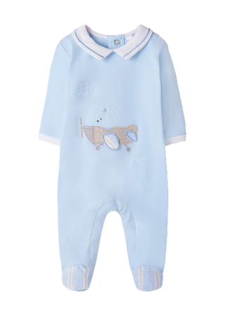 Salopete - Salopeta lunga cu botosi ECOFRIENDS - Avion - Mayoral 2-4 luni