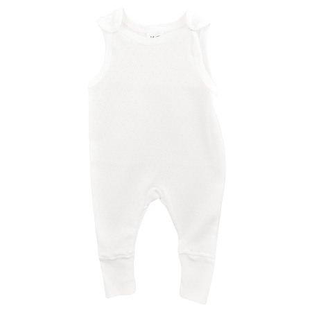 Haine  Incaltaminte Accesorii - Salopeta maieu alba din bumbac 100% 6 luni