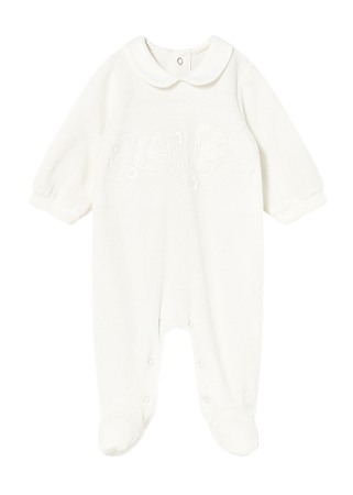 Salopete - Salopeta (pijama) catifelata - ecru - Mayoral