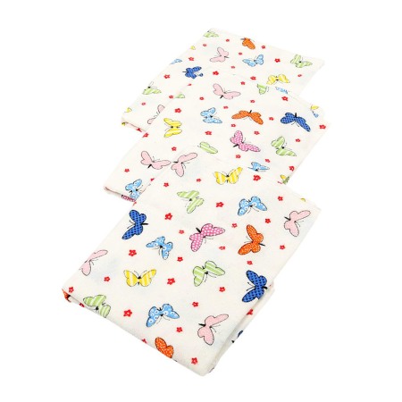 Scutece lavete protectie - Scutec finet refolosibil - Fluturasi - BalticBebe 75x75cm_3buc.