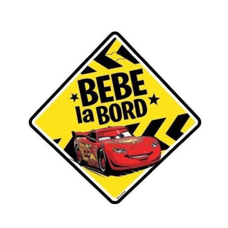 Protectii copii pentru masina - Semn auto Bebe la Bord - Cars SEV9621