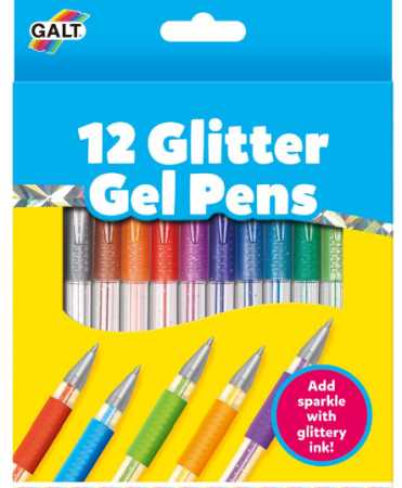 Desen si pictura - Set 12 pixuri cu gel si sclipici