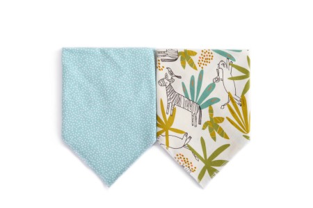 Bavete - Set 2 bandane triunghi Jungle/Mint