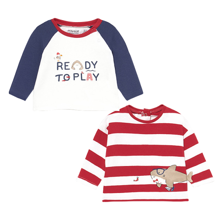 Bluze - Set 2 bluze cu maneca lunga - baiat - Mayoral 4-6 luni