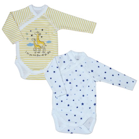 Body-uri - Set 2 Body cu maneca lunga Girafe