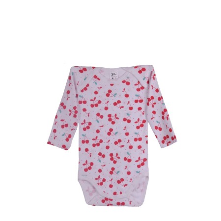 Body-uri - Set 2 body cu maneca lunga imprimeu cirese 18 luni