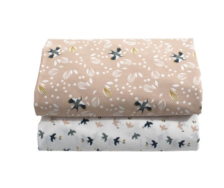 Lenjerii - Set 2 cearceafuri patut - Birdie in Petale - Buva