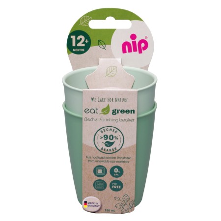 Alimentatie Masa Preparare - Set 2 pahare de baut nip Eat Green 37067