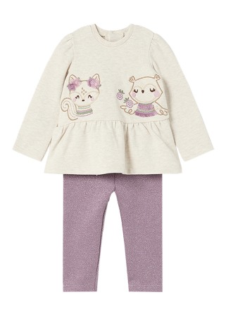 Compleuri - Set 2 piese - Bluza cu volane + Pantaloni cu sclipici- Mayoral   24 luni