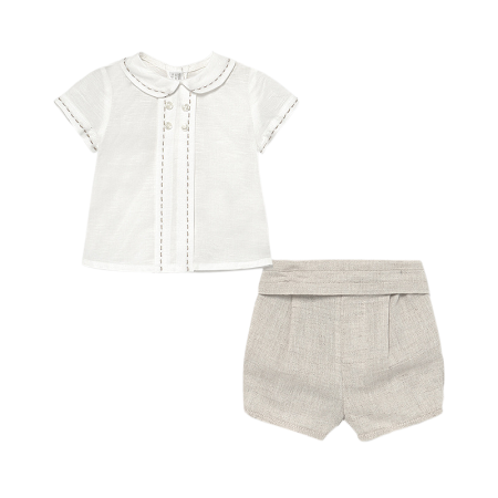 Haine  Incaltaminte Accesorii - Set 2 piese - Bluza eleganta si pantaloni scurti - Mayoral 2-4 luni