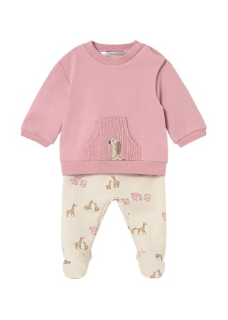 Compleuri - Set 2 piese - Bluza+pantaloni - roz/crem Mayoral