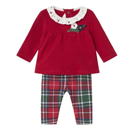 Haine  Incaltaminte Accesorii - Set 2 piese Carouri bumbac BCI nou-nascut - Mayoral 18 luni (86 cm)