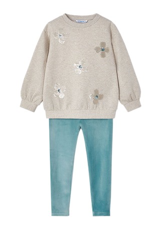 Haine - Set 2 piese - Colanti + Bluza cu paiete - Mayoral  7 ani