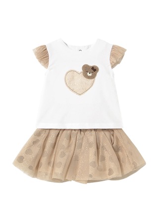 Haine  Incaltaminte Accesorii - Set 2 piese - Fusta tul+tricou - inimioara - Mayoral   18 luni