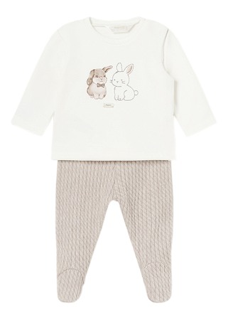 Haine - Set 2 piese - Pantaloni cu botosei + Bluza - Maro - Mayoral