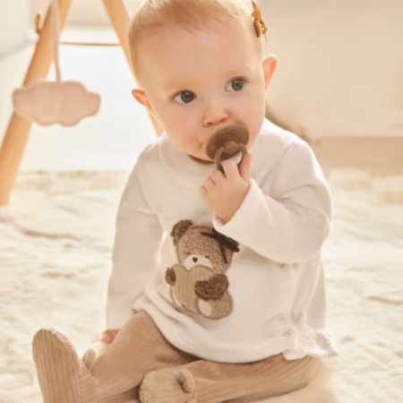 Haine  Incaltaminte Accesorii - Set 2 piese - Pantaloni cu botosei + Bluza - Ursulet - Mayoral 2-4 luni (65 cm)