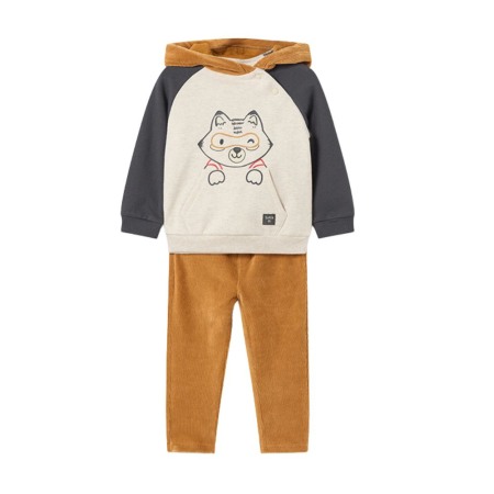 Haine  Incaltaminte Accesorii - Set 2 piese pantaloni reiat O Ccru bebe  36 luni (98 cm)