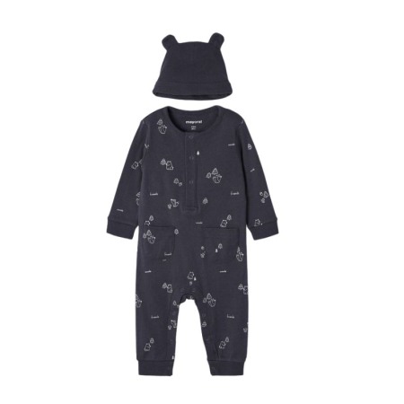 Haine  Incaltaminte Accesorii - Set 2 piese Salopeta si caciulita Gri- Mayoral 3 ani