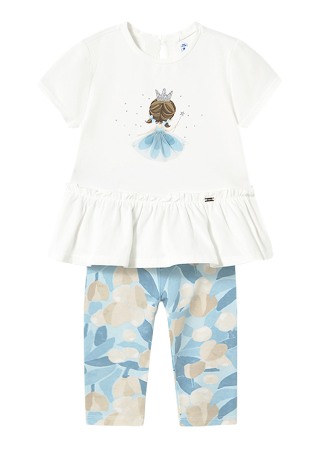 Haine - Set 2 piese - Tricou + Colanti - volane - Mayoral   4 ani