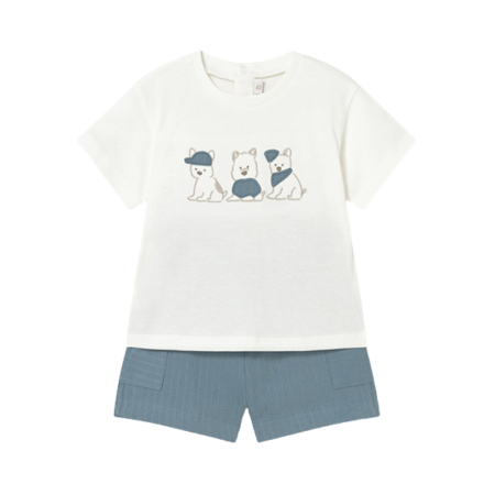 Compleuri - Set 2 piese - Tricou catelusi si pantaloni scurti  - Mayoral