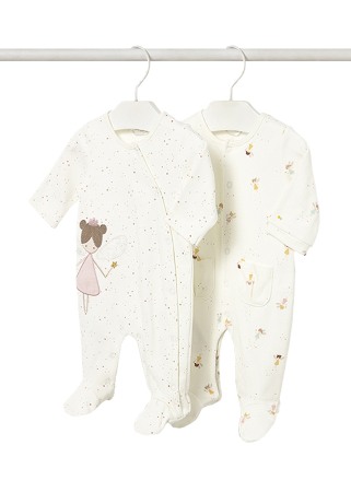 Salopete - Set 2 salopete (pijamale) - ecru - Mayoral