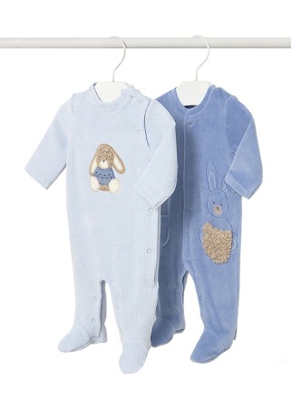 Salopete - Set 2 salopete (pijamale) plusate - bleu/albastru - Mayoral