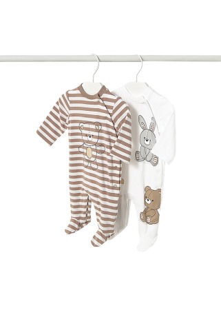 Salopete - Set 2 salopete (pijamale) - ursuleti - Mayoral  2-4 luni