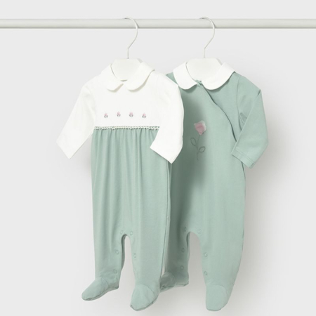 Noua colectie Mayoral - Set 2 salopete (pijamale) - Vernil- Mayoral