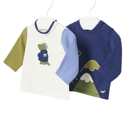 Bluze - Set 2 tricouri Better Cotton nou-nascut - baiat - Mayoral   18 luni (86 cm)