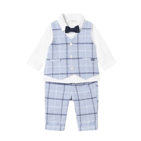 Haine  Incaltaminte Accesorii - Set 2piese, camasa + pantaloni lungi si papion - Mayoral 6-9 luni (75 cm)