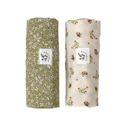 Textile - Set 2x paturici muselina Almond& Flowers