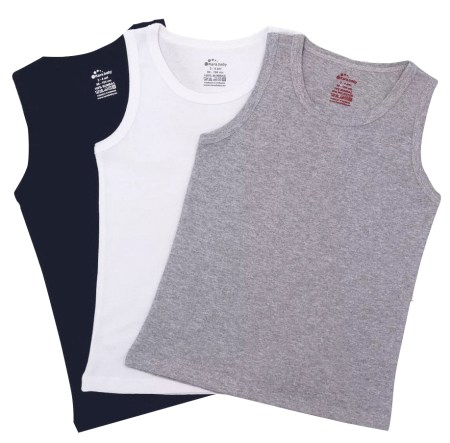 Tricouri - Set 3 Maiou copii colorate - Kara Baby 7-8 ani (122-128 cm)