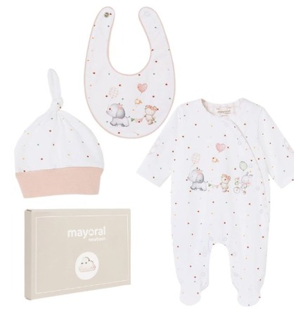 Compleuri - Set 3 piese cadou, ECOFRIENDS - Animale padure - Mayoral 1-2 luni