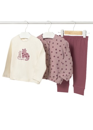 Haine  Incaltaminte Accesorii - Set 3 piese - Pulover+bluza+colanti - roz - Mayoral 4 ani