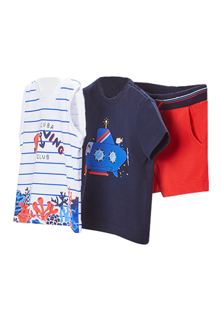 Compleuri - Set 3 piese - Tricou+maiou+pantaloni scurti - Mayoral 24 luni