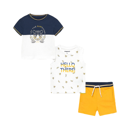 Haine  Incaltaminte Accesorii - Set 3 piese - Tricou, maiou si pantaloni scurti - Mayoral 24 luni