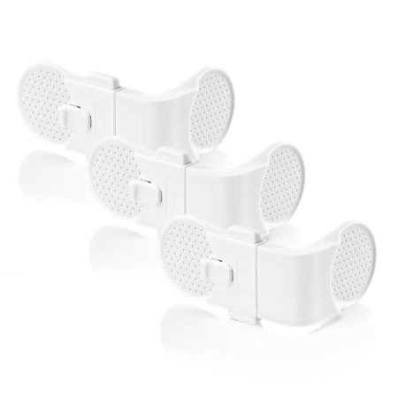 Protectii copii pentru casa - Set 3 sigurante pentru blocare sertare si usi de dulapuri REER 71080