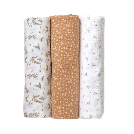 Textile - Set 3x paturici muselina Wheat& Flowers - Buva